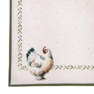 Clayre &amp; Eef | Servetten Katoen Set van 6 Beige Bruin 40x40 cm | BYC43