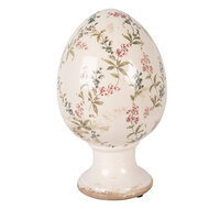 Clayre &amp; Eef | Decoratie Ei op voet Beige Roze &oslash; 17x28 cm | 6CE2407XL