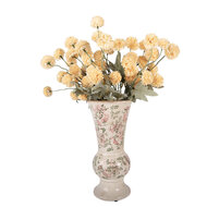 Clayre &amp; Eef | Vaas Beige Groen &oslash; 15x32 cm | 6CE2412M