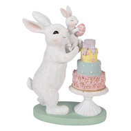 Clayre &amp; Eef | Decoratie Konijn Wit Multi 21x10x27 cm | 6PR5934