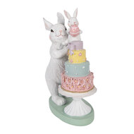 Clayre &amp; Eef | Decoratie Konijn Wit Multi 21x10x27 cm | 6PR5934