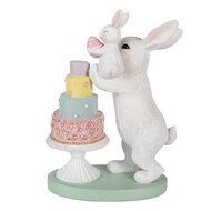 Clayre &amp; Eef | Decoratie Konijn Wit Multi 21x10x27 cm | 6PR5934