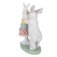 Clayre &amp; Eef | Decoratie Konijn Wit Multi 21x10x27 cm | 6PR5934