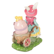 Clayre &amp; Eef | Decoratie Konijn Wit Groen 19x11x23 cm | 6PR5949