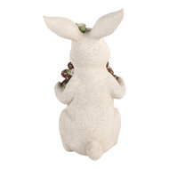 Clayre &amp; Eef | Decoratie Konijn Wit Bruin 17x16x30 cm | 6PR5961