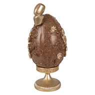 Clayre &amp; Eef | Decoratie Ei Bruin Goudkleurig 10x9x21 cm | 6PR6014