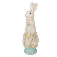 Clayre &amp; Eef | Decoratie Konijn Wit Roze 12x11x34 cm | 6PR6015