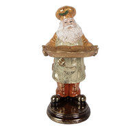 Clayre &amp; Eef | Kerstdecoratie Kerstman met schaal Geel Goudkleurig 15x18x31 cm | 6PR6049