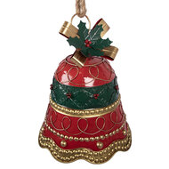 Clayre &amp; Eef | Bel Decoratief Rood Groen &oslash; 24x31 cm | 6Y5987