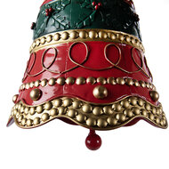 Clayre &amp; Eef | Bel Decoratief Rood Groen &oslash; 24x31 cm | 6Y5987