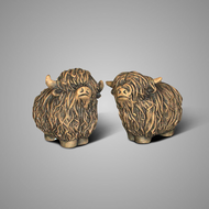 Brynxz Set van 2 Schotse Hooglanders - Majestic Brown - D17-16