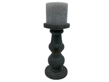 Brynxz Grandeur Vintage Kandelaar - Grijs steenlook -  Maat M Hoogte 27 cm - Candleholder