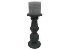 Brynxz Grandeur Vintage Kandelaar - Grijs steenlook -  Maat L Hoogte 30 cm - Candleholder