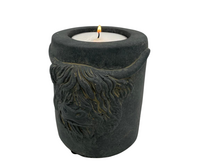 Brynxz Waxinehouder Scotty Majestic - Schotse Hooglander - &Oslash;11x12 cm Grijs