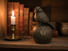 Brynxz Bird At A Ball - Majestic Vintage - Decoratief Vogelbeeldje 20cm - Bruin