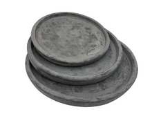 Brynxz Set van 3 Majestic Vintage Borden &ndash; Basic Stone Black - Grijs - Aardewerk 