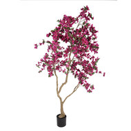 Clayre &amp; Eef | Decoratie Bougainvillea boom Roze Groen 125x125x210 cm | 5PL0221