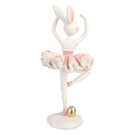 Clayre &amp; Eef | Decoratie Konijn Wit Roze 16x16x35 cm | 6PR5945