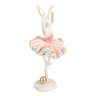 Clayre &amp; Eef | Decoratie Konijn Wit Roze 16x16x35 cm | 6PR5945