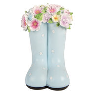 Clayre &amp; Eef | Decoratie Laars Blauw Wit 20x18x26 cm | 6PR5946