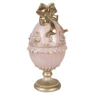 Clayre &amp; Eef | Decoratie Ei Roze Goudkleurig &oslash; 15x31 cm | 6PR5950