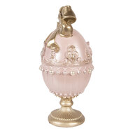 Clayre &amp; Eef | Decoratie Ei Roze Goudkleurig &oslash; 15x31 cm | 6PR5950
