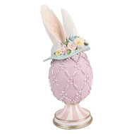 Clayre &amp; Eef | Decoratie Ei Paars Wit &oslash; 13x30 cm | 6PR5953