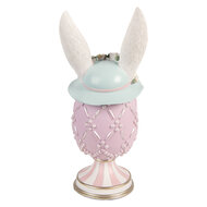 Clayre &amp; Eef | Decoratie Ei Paars Wit &oslash; 13x30 cm | 6PR5953