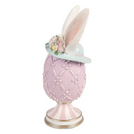 Clayre &amp; Eef | Decoratie Ei Paars Wit &oslash; 13x30 cm | 6PR5953