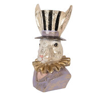 Clayre &amp; Eef | Decoratie Konijn Beige Paars 14x12x27 cm | 6PR5965