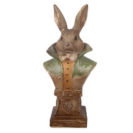 Clayre &amp; Eef | Decoratie Konijn Goudkleurig Groen 12x8x26 cm | 6PR5986