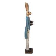 Clayre &amp; Eef | Decoratie Konijn Goudkleurig Blauw 7x6x32 cm | 6PR6003