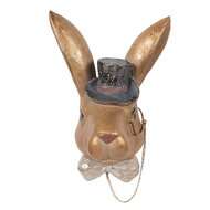 Clayre &amp; Eef | Decoratie Konijn Goudkleurig Zwart 17x11x25 cm | 6PR6004