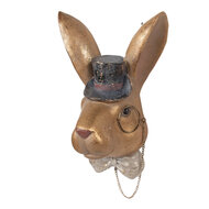 Clayre &amp; Eef | Decoratie Konijn Goudkleurig Zwart 17x11x25 cm | 6PR6004