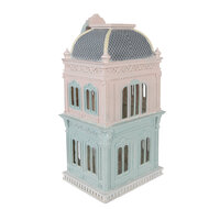 Clayre &amp; Eef | Decoratie Huis Blauw Roze 19x15x38 cm | 6PR6005