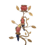 Clayre &amp; Eef | Kandelaar Konijn Goudkleurig Rood 16x9x33 cm | 6PR6039