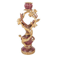 Clayre &amp; Eef | Kandelaar Hert Paars Goudkleurig 14x11x31 cm | 6PR6041