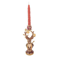 Clayre &amp; Eef | Kandelaar Hert Paars Goudkleurig 14x11x31 cm | 6PR6041