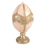 Clayre &amp; Eef | Decoratie Ei Roze Goudkleurig &oslash; 15x27 cm | 6PR6109