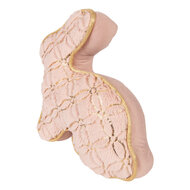 Clayre &amp; Eef | Deurstopper/Kussen Roze Goudkleurig 29x10x27 cm | TW0629