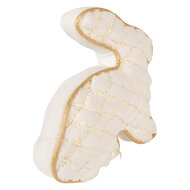 Clayre &amp; Eef | Deurstopper/Kussen Konijn Wit Goudkleurig 29x10x27 cm | TW0630
