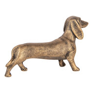 Clayre &amp; Eef | Decoratie Hond Bruin Bronskleurig 14x4x8 cm | 6PR5956