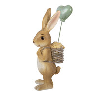 Clayre &amp; Eef | Decoratie Konijn Bruin Groen 7x5x17 cm | 6PR5976