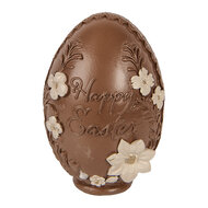 Clayre &amp; Eef | Decoratie Ei Bruin Wit &oslash; 9x13 cm | 6PR6012