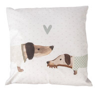 Clayre &amp; Eef | Kussenhoes Beige Bruin 45x45 cm | KT021.448