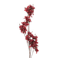 Clayre &amp; Eef | Decoratie tak met bloemen Rood Bruin14x16x120 cm | 5PL0263R