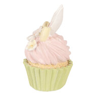 Clayre &amp; Eef | Decoratie Cupcake Roze Groen &oslash; 7x13 cm | 6PR6080