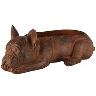Dekoratief | Bloempot hond liggend, brons, resina, 43x22x15cm | A260707