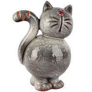 Dekoratief | Poes 'Josy', grijs, keramiek, 15x11x20cm | A260418