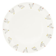 Clayre &amp; Eef | 2 stuks Servies Dinerbord kip Beige &oslash; 28x2 cm | LCHFP-2